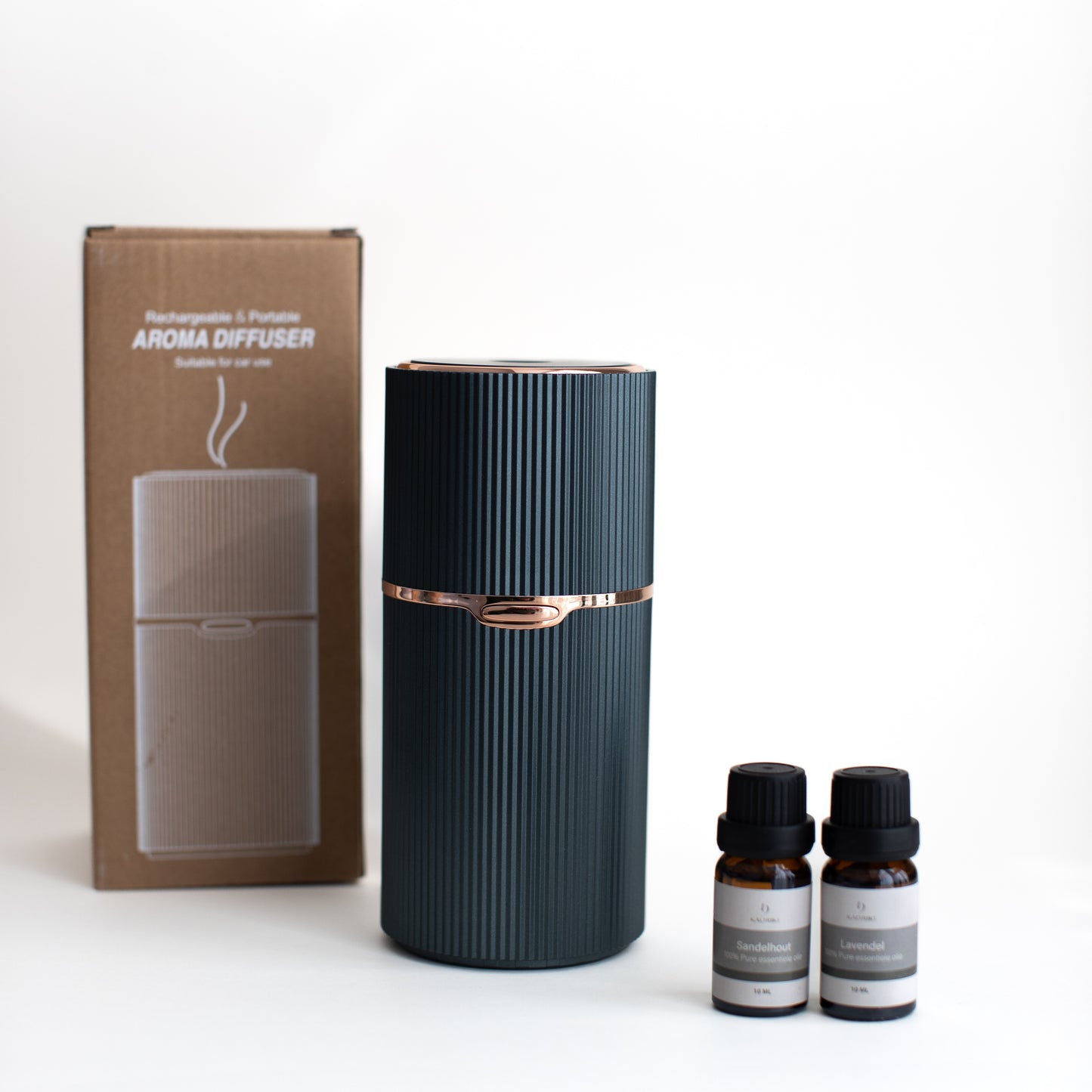 Otoo - Aroma Diffuser - Wireless - Green/Gold - 80ml - 5 hours of diffusion on 1 charge