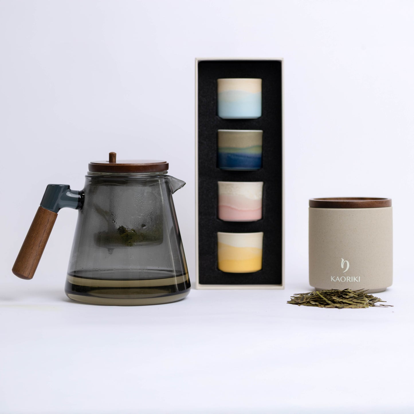The Tea Moment – Ceramic, green tea gift set - 150gr Longjin tea