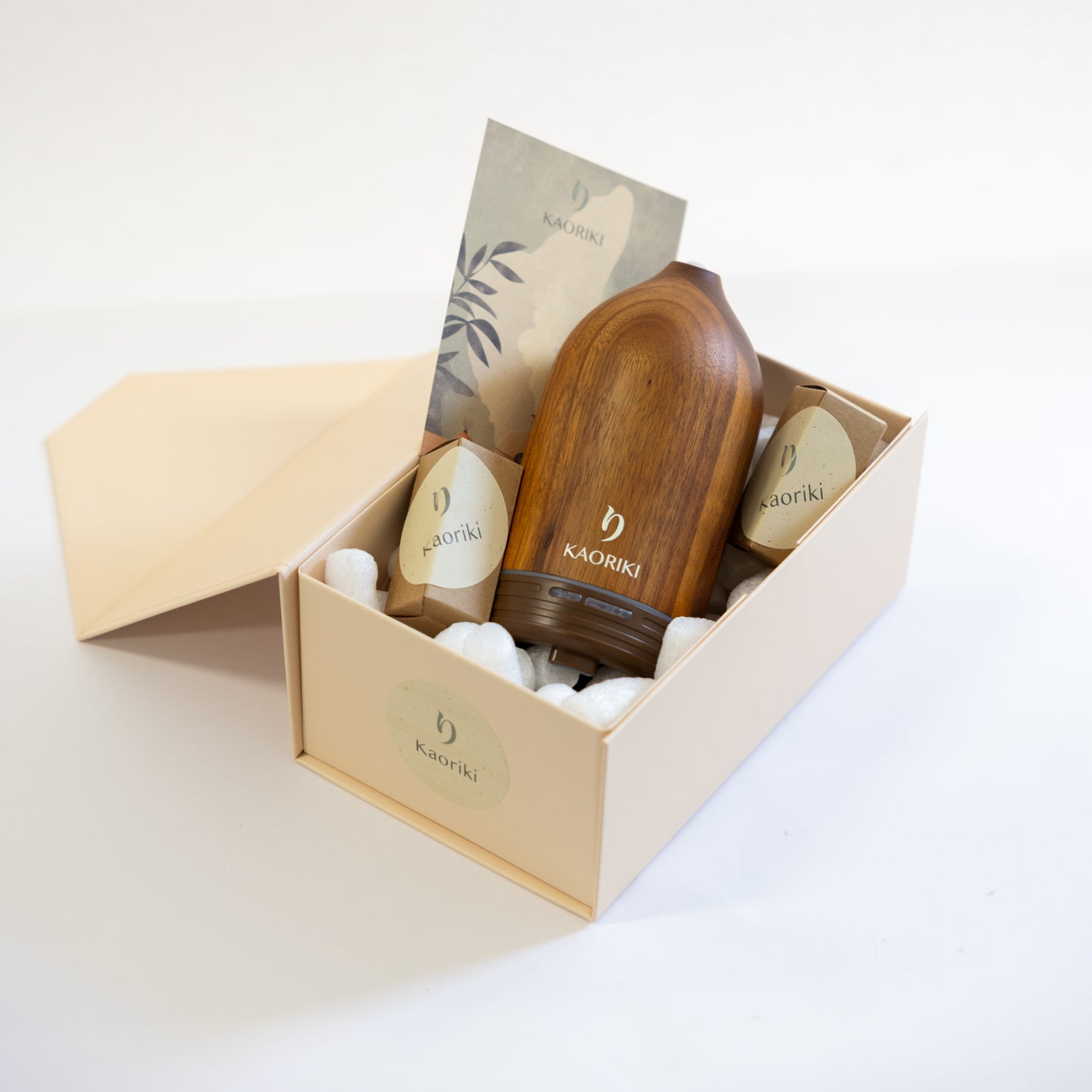 Moku wooden aroma diffuser 100 ml - duo set - 2 essential oils - with gift box