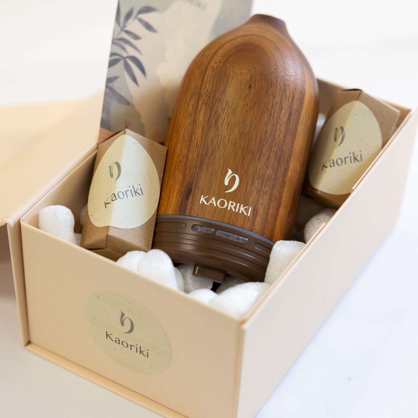 Moku wooden aroma diffuser 100 ml - duo set - 2 essential oils - with gift box