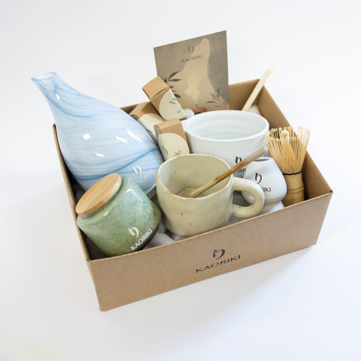 Sleep well gift box - aroma diffuser - night light - 100 ml - matcha tea set - 3 essential oils