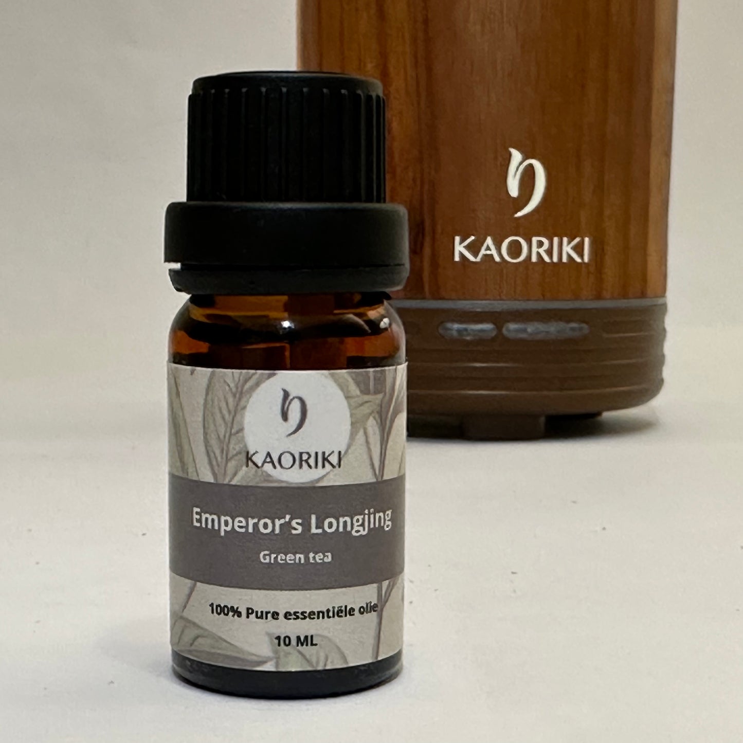 Relaxation gift box - Aroma diffuser - wood - 100 ml - green tea set - 3 essential oils