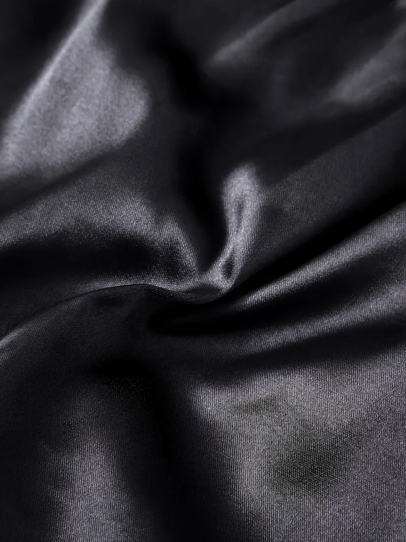 Black Satin Pyjama Set – Short & Comfortable - Yoru set