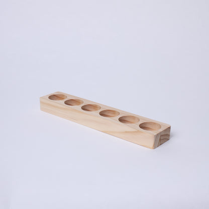 Essential oil holder - 6 x 10ml - Pine wood