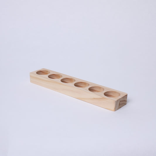 Etherische olie houder - 6 x 10ml - Vuren hout