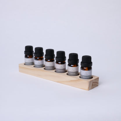 Essential oil holder - 6 x 10ml - Pine wood